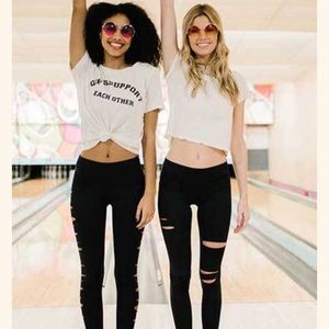 Teeki Harley Hot Pant leggings with rips